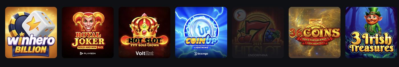 Populære spil hos Winhero